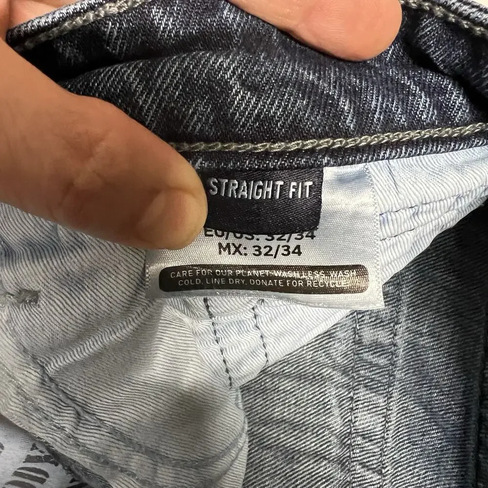 True Religion Jeans Men 32 Ricky Straight Fit Super T Stretch Cotton Denim *READ